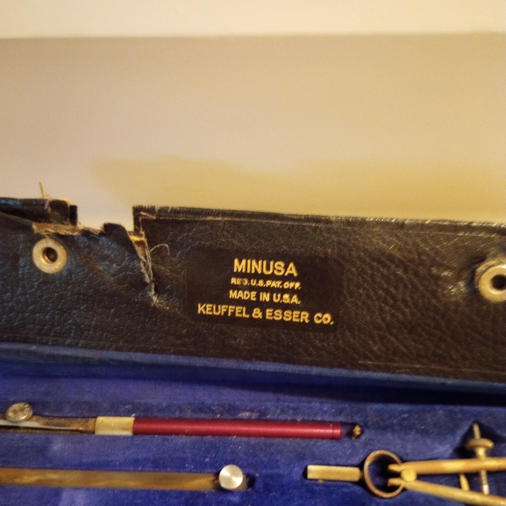 Minusa Vintage Set Of Drafting Tools And Case - Picture 8 of 8